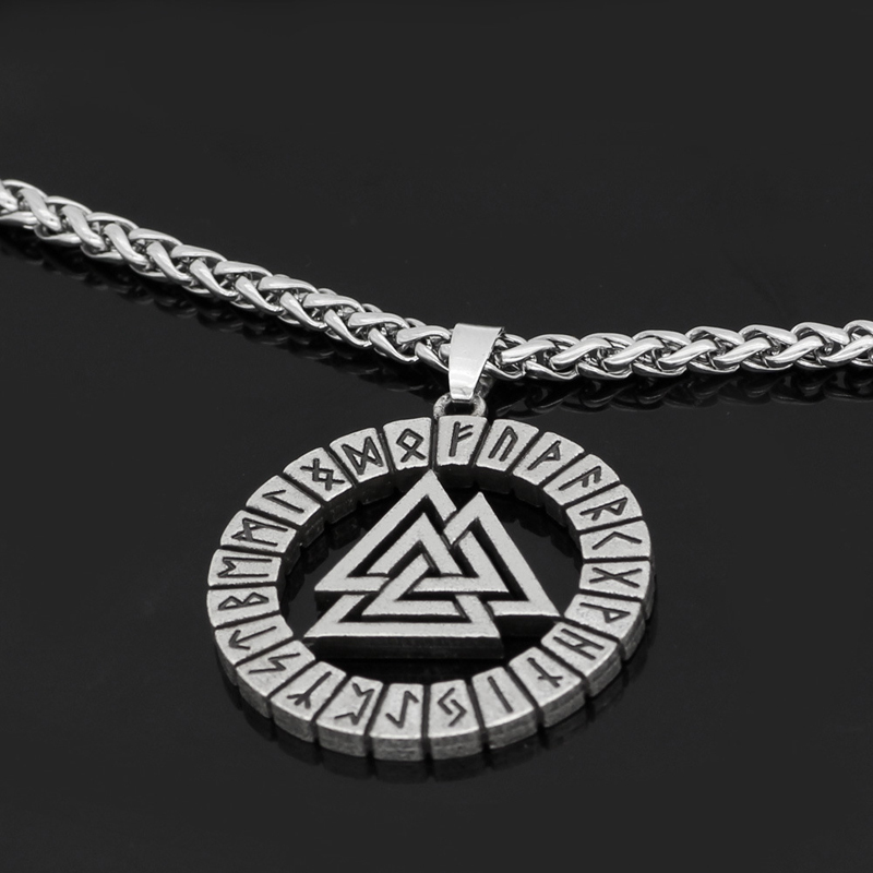 Viking Vintage Odin Triangle Rune Necklace-Forestso