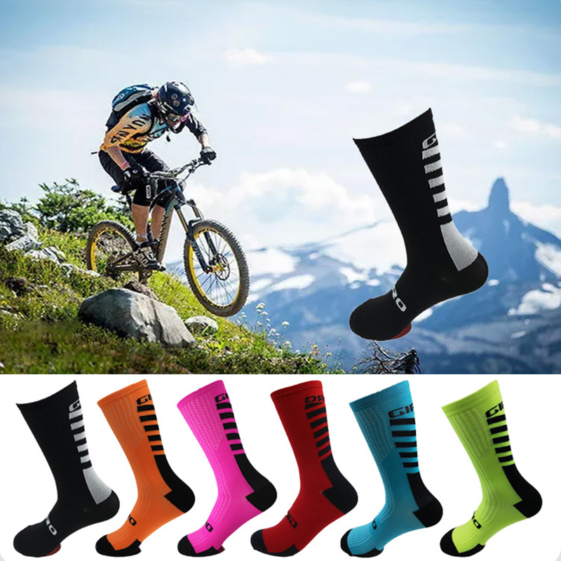 Men's Outdoor Cycling Mountaineering Running Printed Mid-tube Socks-Forestso