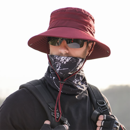 Men's Summer Sunshade Outdoor Fishing Mountaineering Hat-Forestso