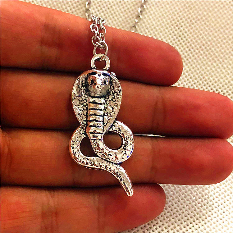 Ethnic Style Vintage Design Cobra Pendant Necklace-Forestso