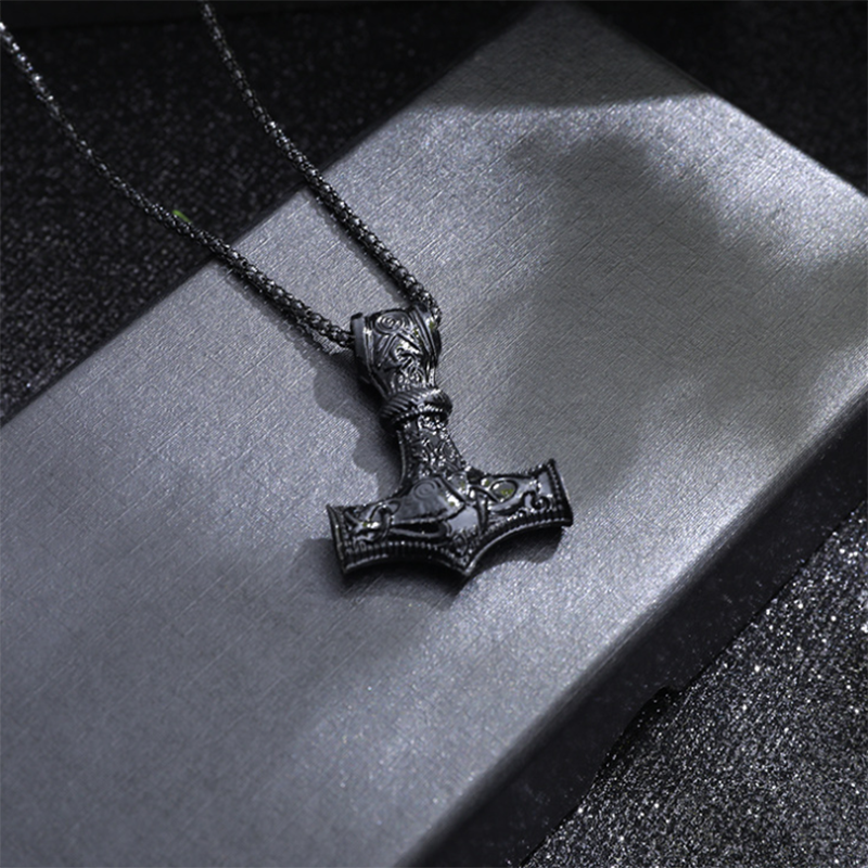 Goat Thor's Hammer Pendant All-match Necklace-Forestso