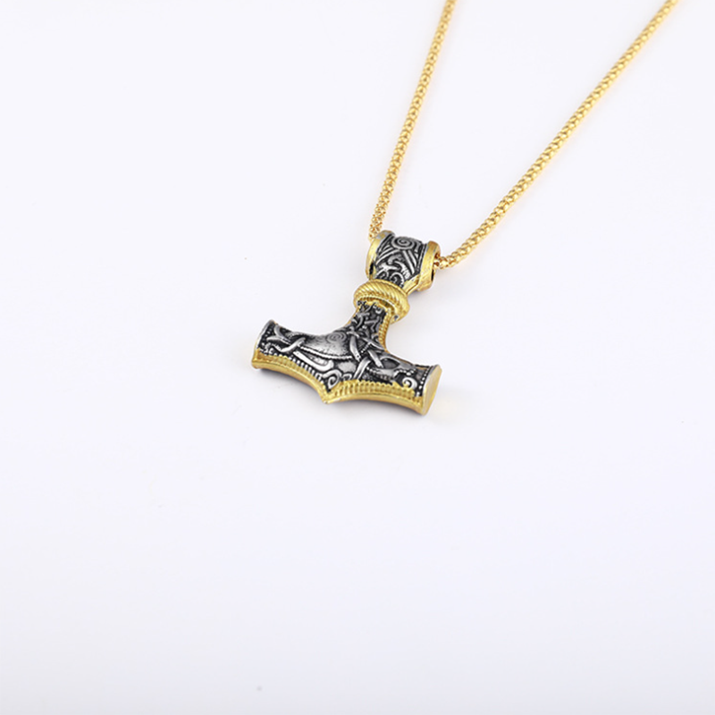 Goat Thor's Hammer Pendant All-match Necklace-Forestso