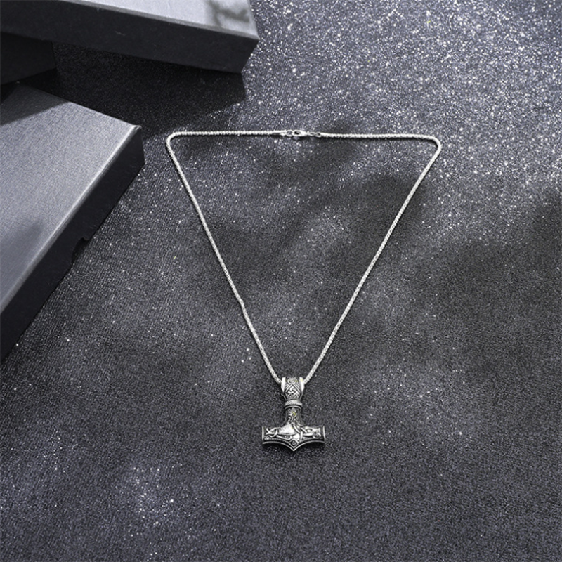 Goat Thor's Hammer Pendant All-match Necklace-Forestso