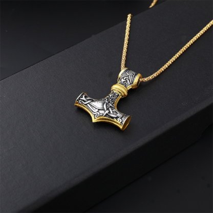 Goat Thor's Hammer Pendant All-match Necklace-Forestso