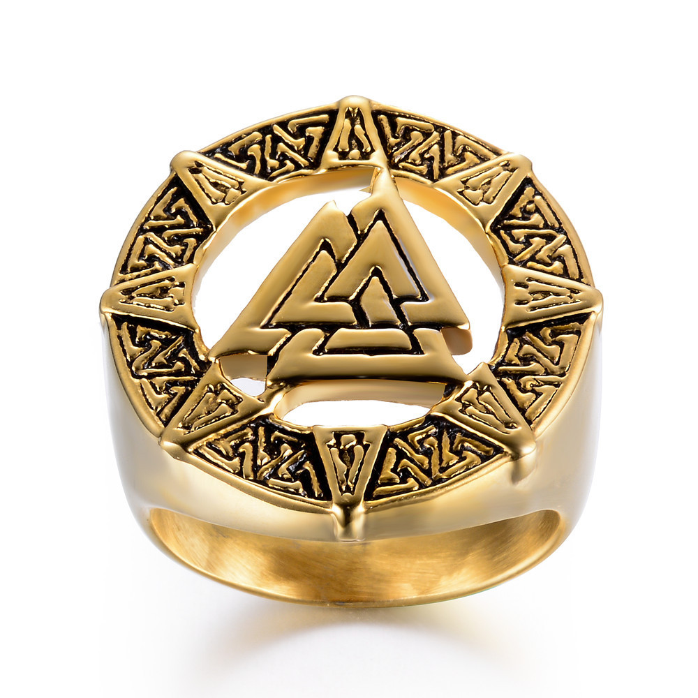 Odin Symbol Men's Casual All-match Ring-Forestso