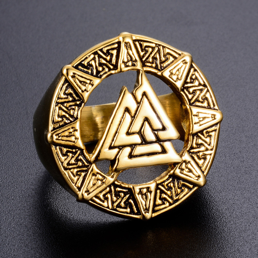 Odin Symbol Men's Casual All-match Ring-Forestso
