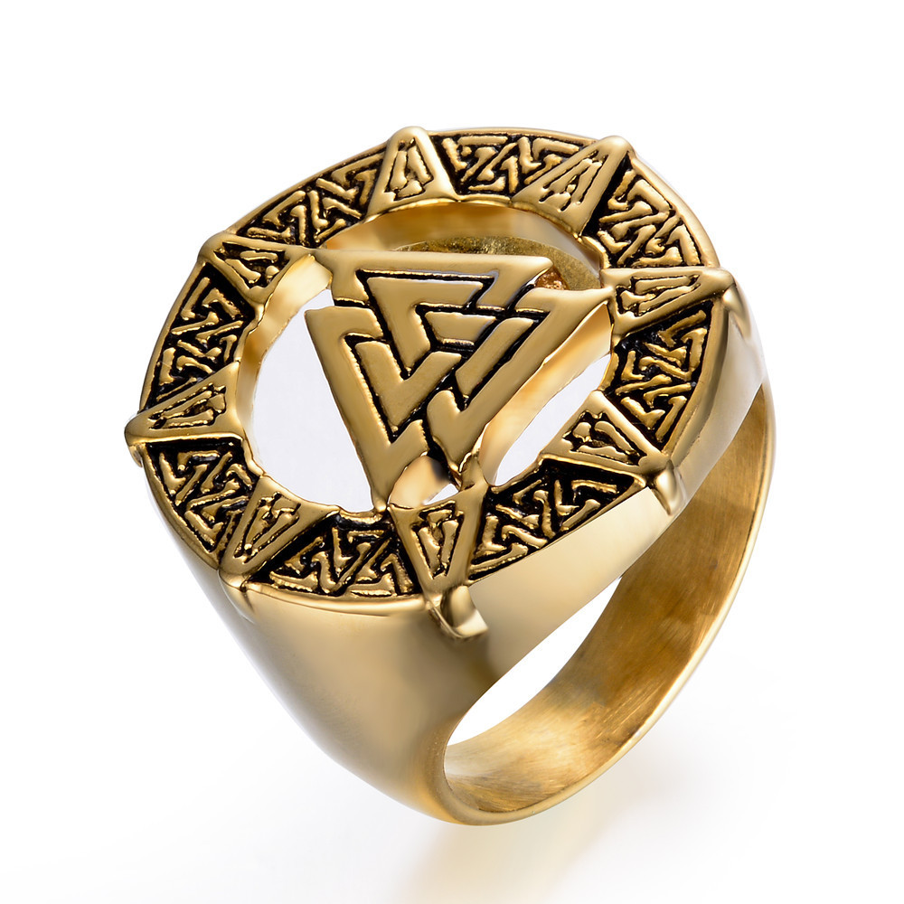 Odin Symbol Men's Casual All-match Ring-Forestso