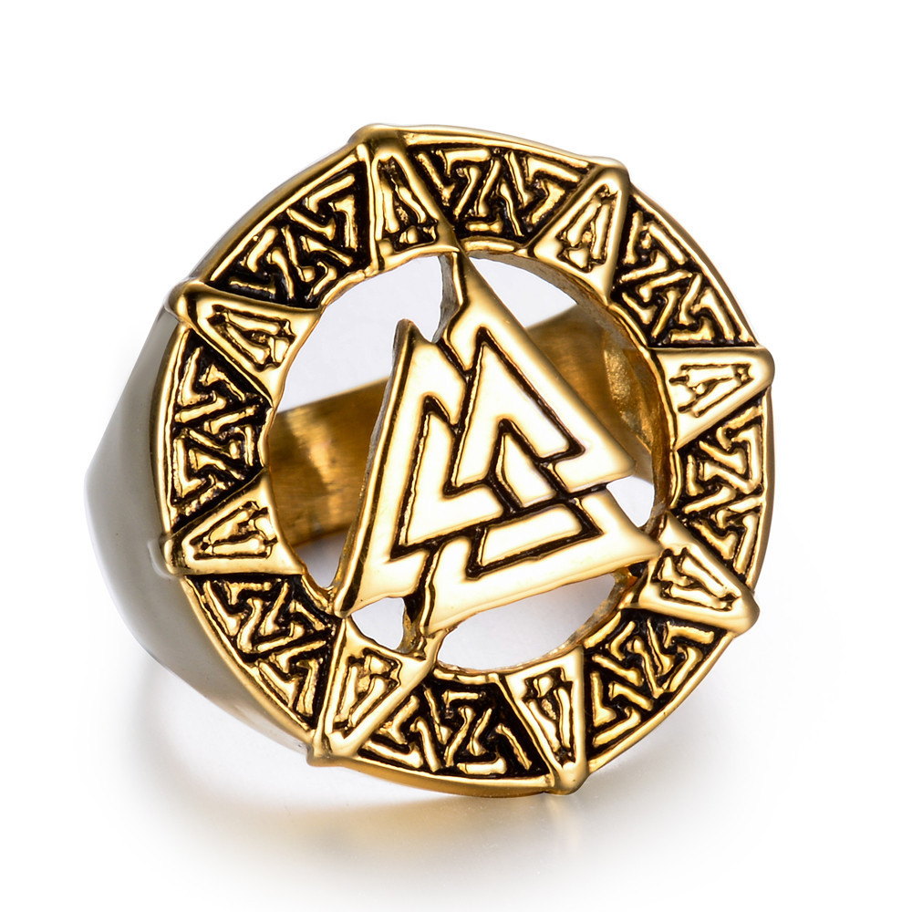 Odin Symbol Men's Casual All-match Ring-Forestso