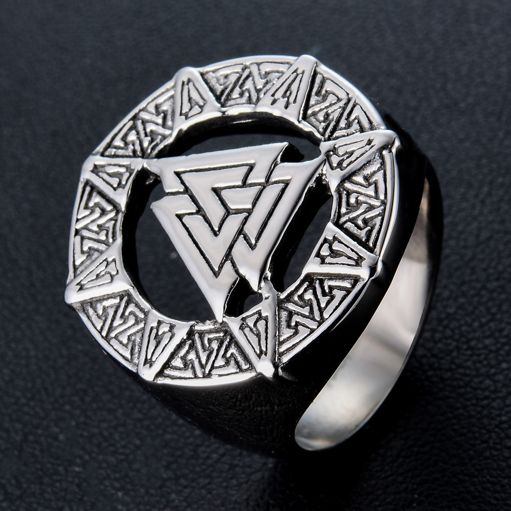 Odin Symbol Men's Casual All-match Ring-Forestso
