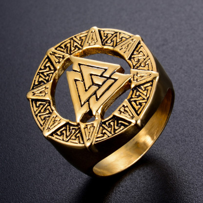 Odin Symbol Men's Casual All-match Ring-Forestso