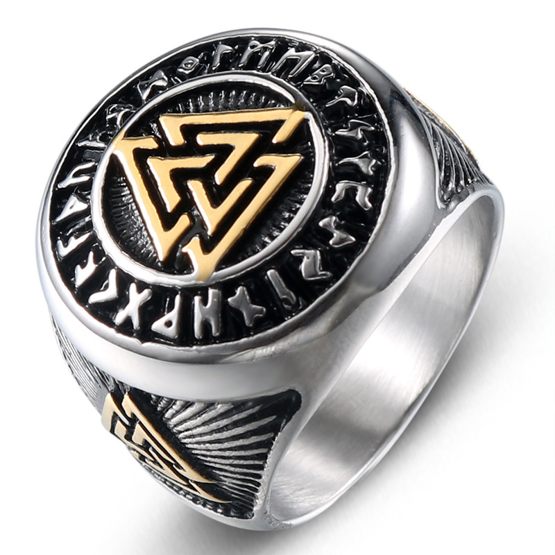 Unique Personality Triangle Symbol Retro Ring-Forestso