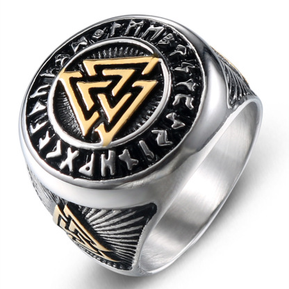 Unique Personality Triangle Symbol Retro Ring-Forestso