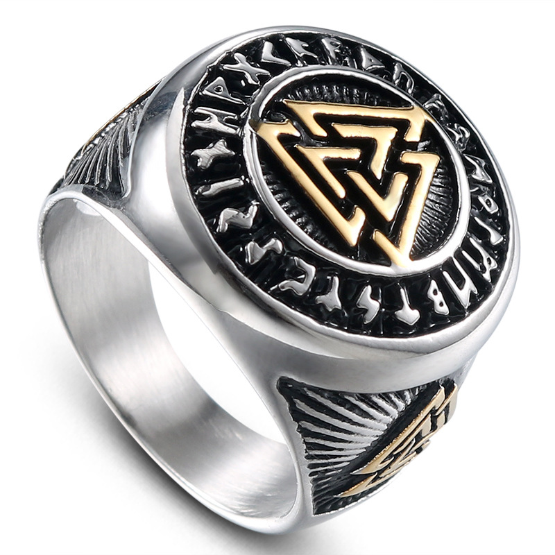 Unique Personality Triangle Symbol Retro Ring-Forestso