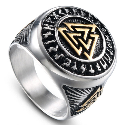 Unique Personality Triangle Symbol Retro Ring-Forestso