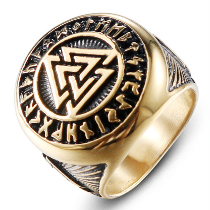 Unique Personality Triangle Symbol Retro Ring-Forestso