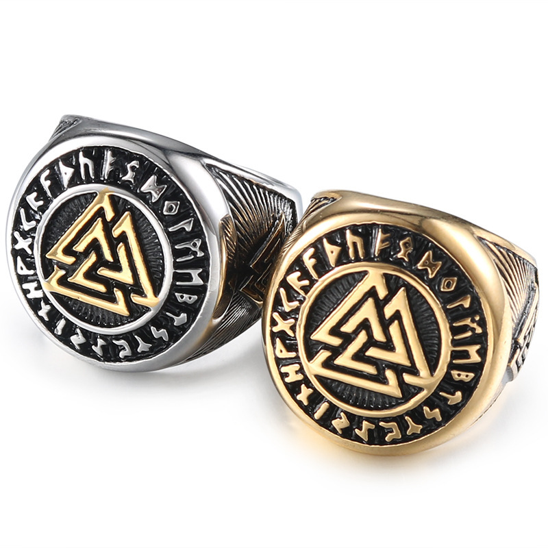 Unique Personality Triangle Symbol Retro Ring-Forestso