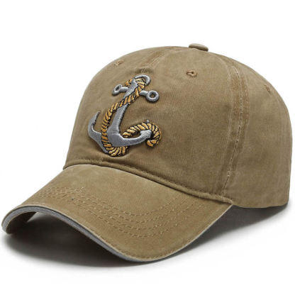 Embroidered Anchor Men's Outdoor Baseball Hat-Forestso