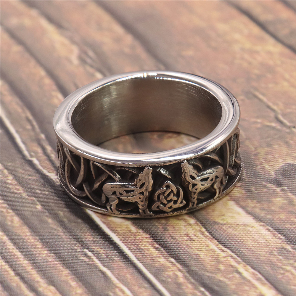 Vintage Personality Viking Wolf Men's Ring-Forestso