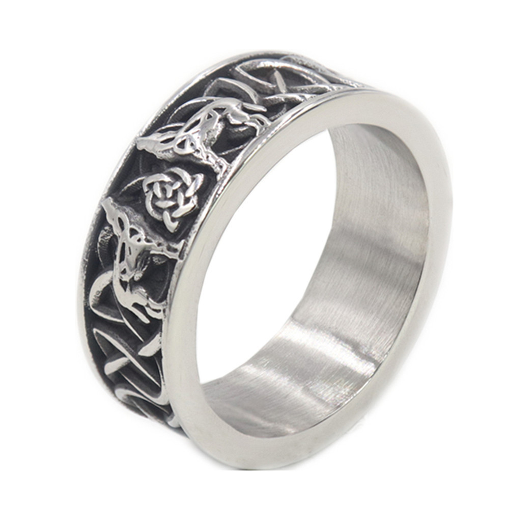 Vintage Personality Viking Wolf Men's Ring-Forestso