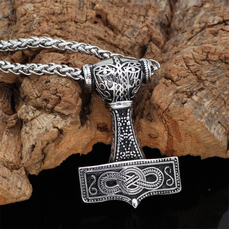 Viking Odin Celtic Wolf Pendant Fashion Necklace-Forestso