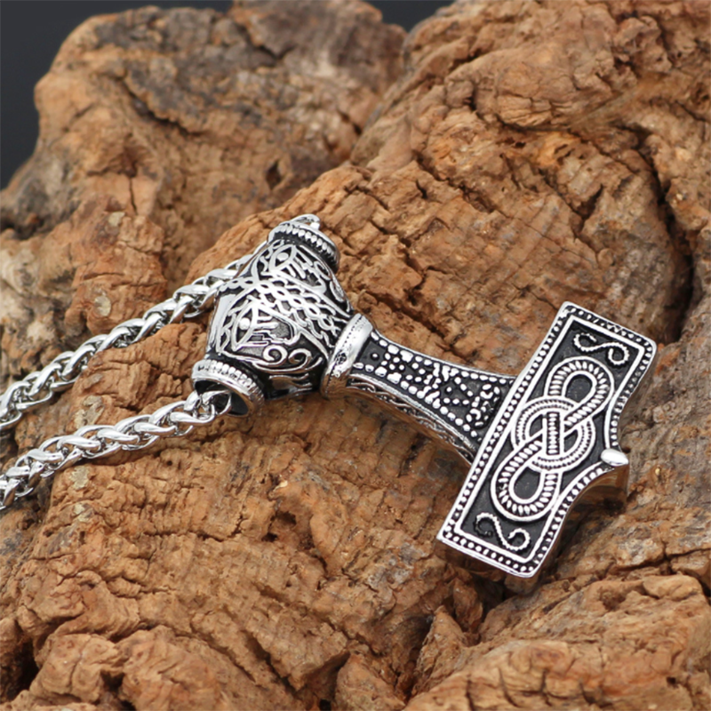 Viking Odin Celtic Wolf Pendant Fashion Necklace-Forestso