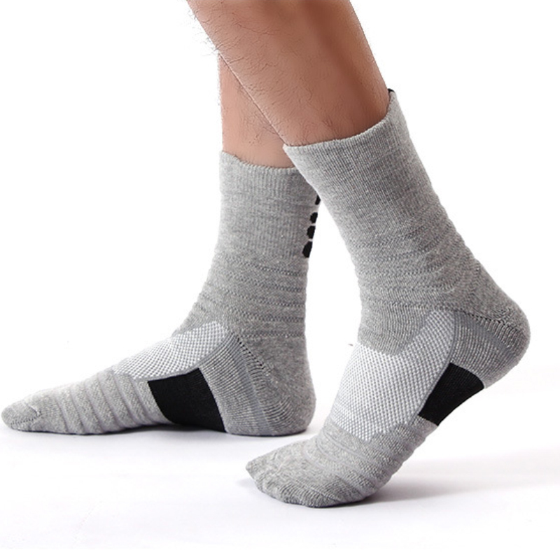 Sports Men's Color-block Sweat-absorbent Cozy Socks-Forestso