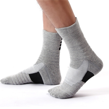 Sports Men's Color-block Sweat-absorbent Cozy Socks-Forestso