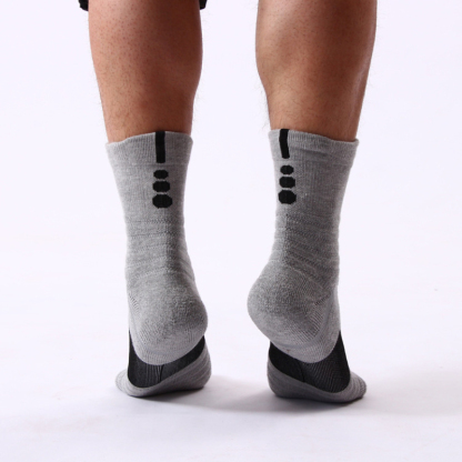 Sports Men's Color-block Sweat-absorbent Cozy Socks-Forestso