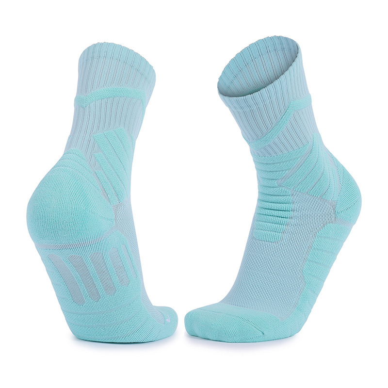 Men's Solid Color Shock-absorbing And Non-slip Sports Socks-Forestso
