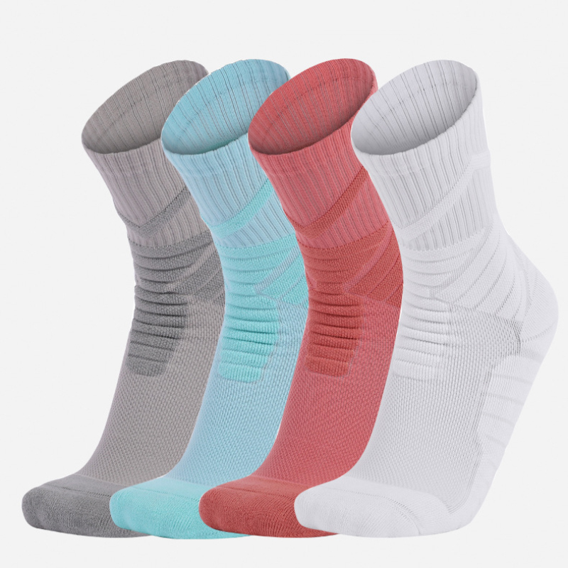 Men's Solid Color Shock-absorbing And Non-slip Sports Socks-Forestso