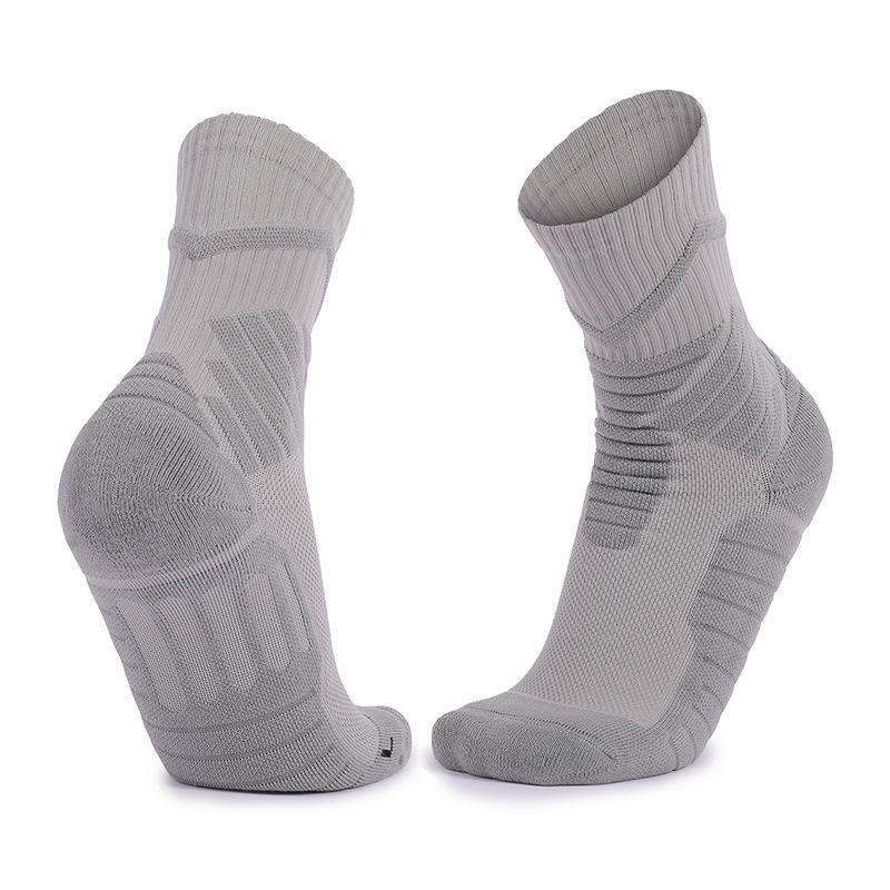 Men's Solid Color Shock-absorbing And Non-slip Sports Socks-Forestso