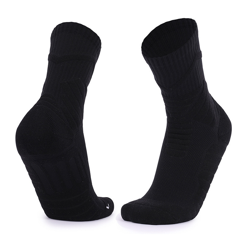 Men's Solid Color Shock-absorbing And Non-slip Sports Socks-Forestso