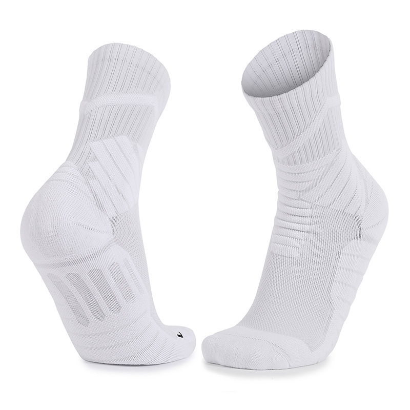 Men's Solid Color Shock-absorbing And Non-slip Sports Socks-Forestso