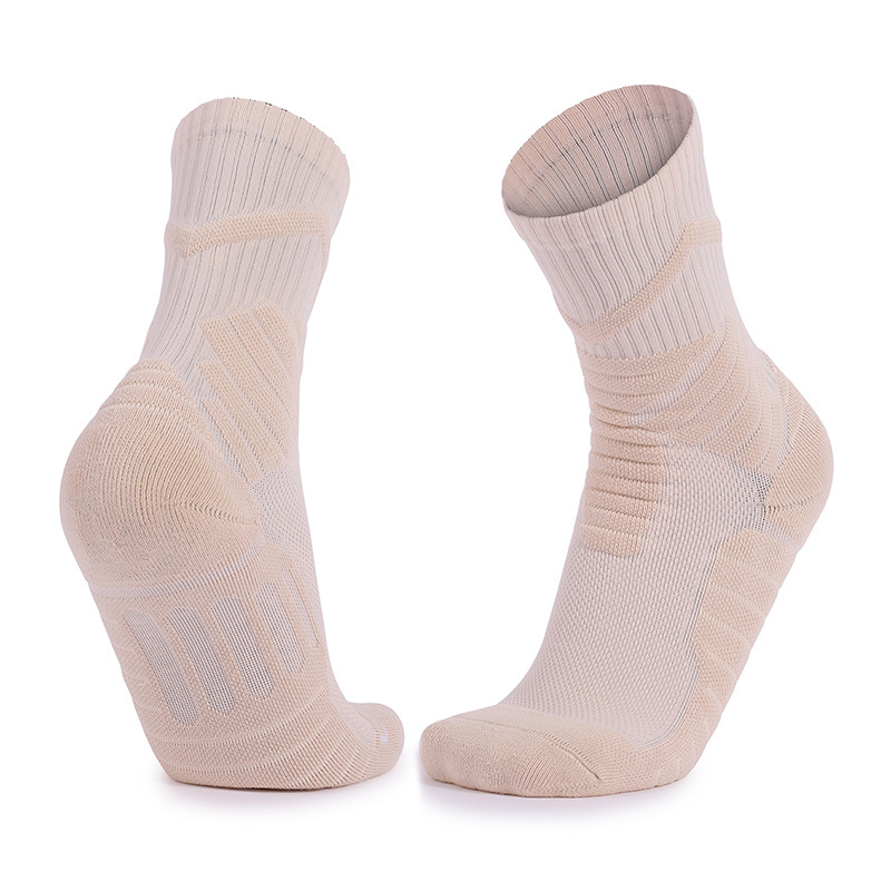 Men's Solid Color Shock-absorbing And Non-slip Sports Socks-Forestso