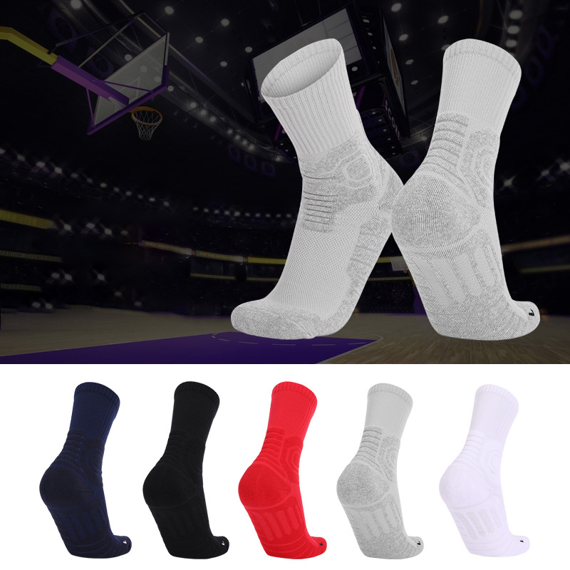 Pure Color Men's Sweat-absorbent Breathable Sports Socks-Forestso