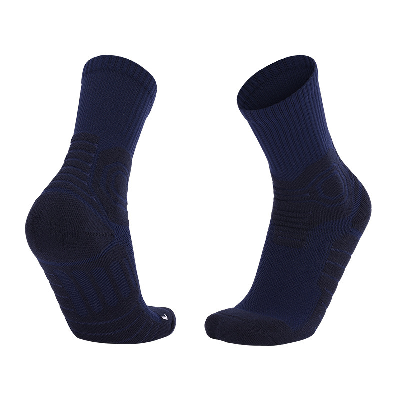 Pure Color Men's Sweat-absorbent Breathable Sports Socks-Forestso