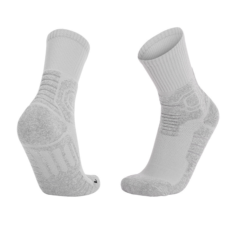 Pure Color Men's Sweat-absorbent Breathable Sports Socks-Forestso