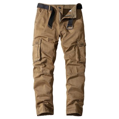 Men's loose multi-pocket tooling pants-Forestso