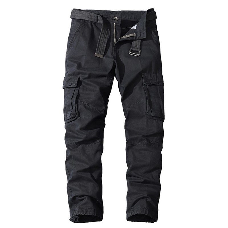 Men's loose multi-pocket tooling pants-Forestso