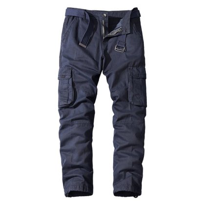 Men's loose multi-pocket tooling pants-Forestso