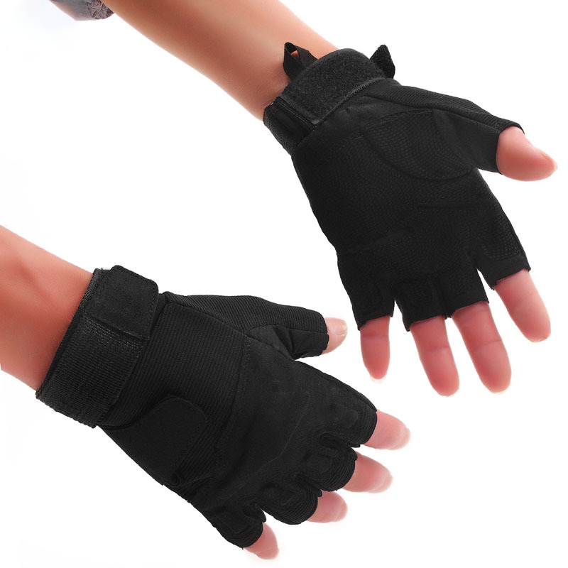 Men's outdoor leisure climbing half finger gloves-Forestso