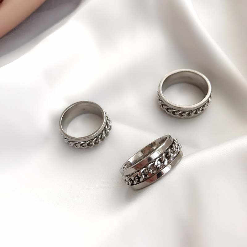 Spinning Bottle Opener Ring - Stainless Steel-Forestso