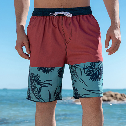 Casual Printed Holiday Beach Men's Shorts-Forestso