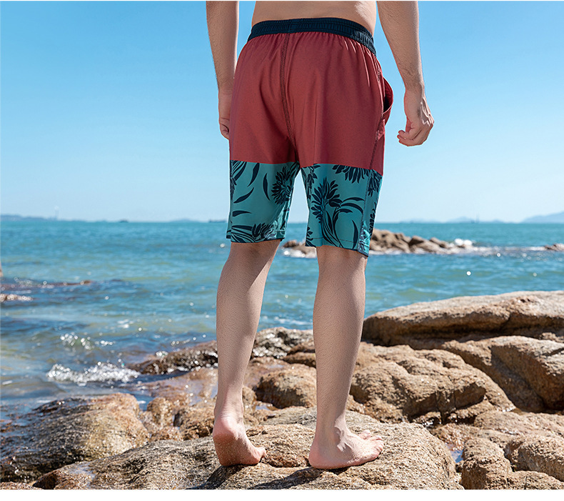 Casual Printed Holiday Beach Men's Shorts-Forestso