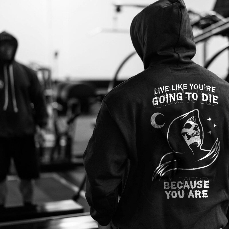  Designer Moon Skull Printed Men Reaper Hoodie-Ranbybox