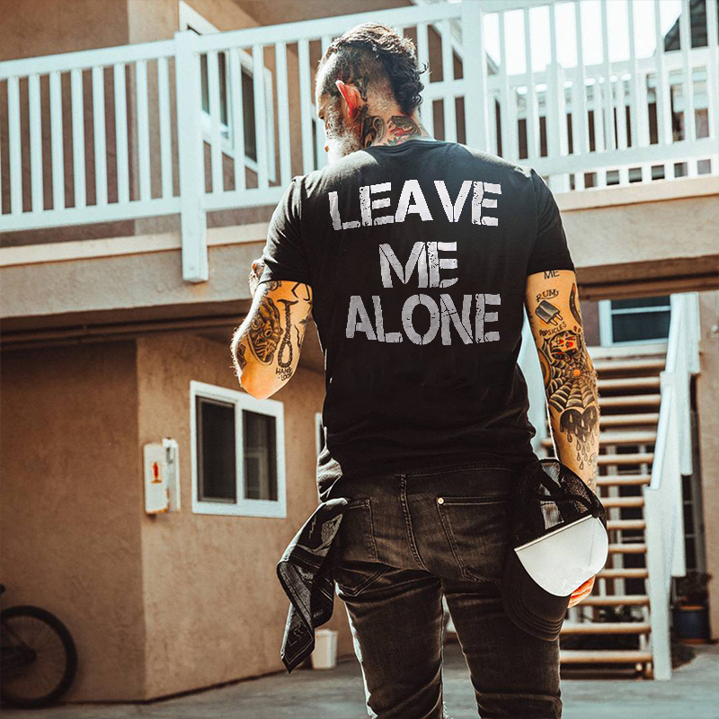  Leave Me Alone Printed Men's Vintage T-shirts-Ranbybox