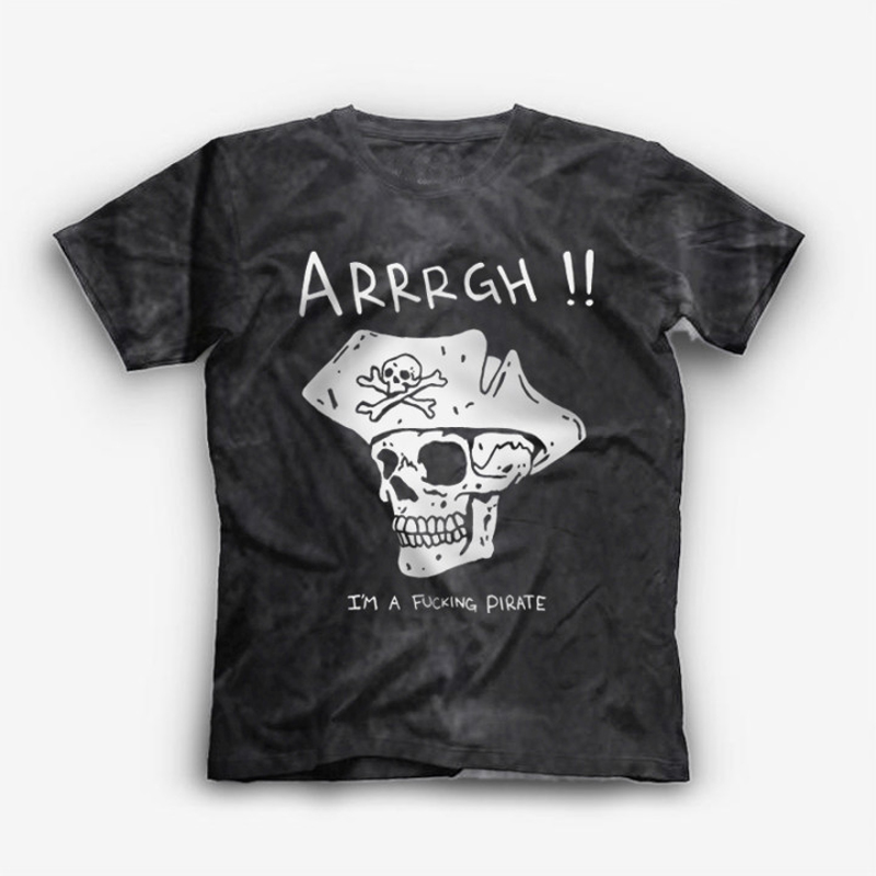  Arrrgh!! Printed Casual Short-Sleeve T-shirt-Ranbybox