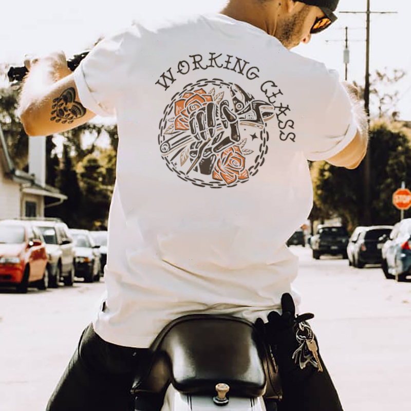 WORKING CLASS printed t-shirt designer-Ranbybox