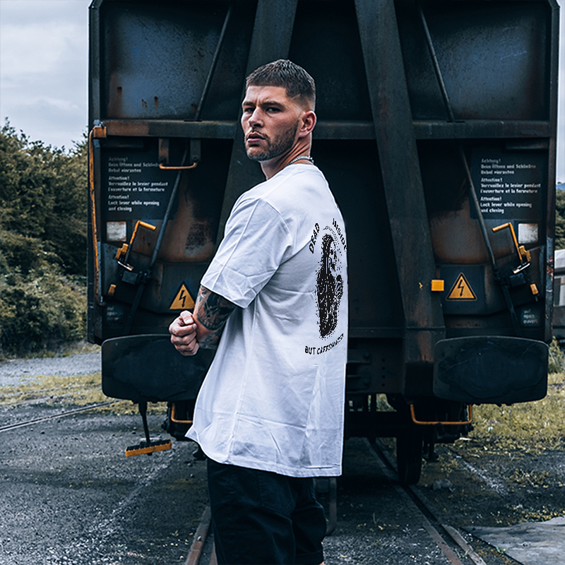  Dead Inside But Caffeinated Printed Men's T-shirt-Ranbybox