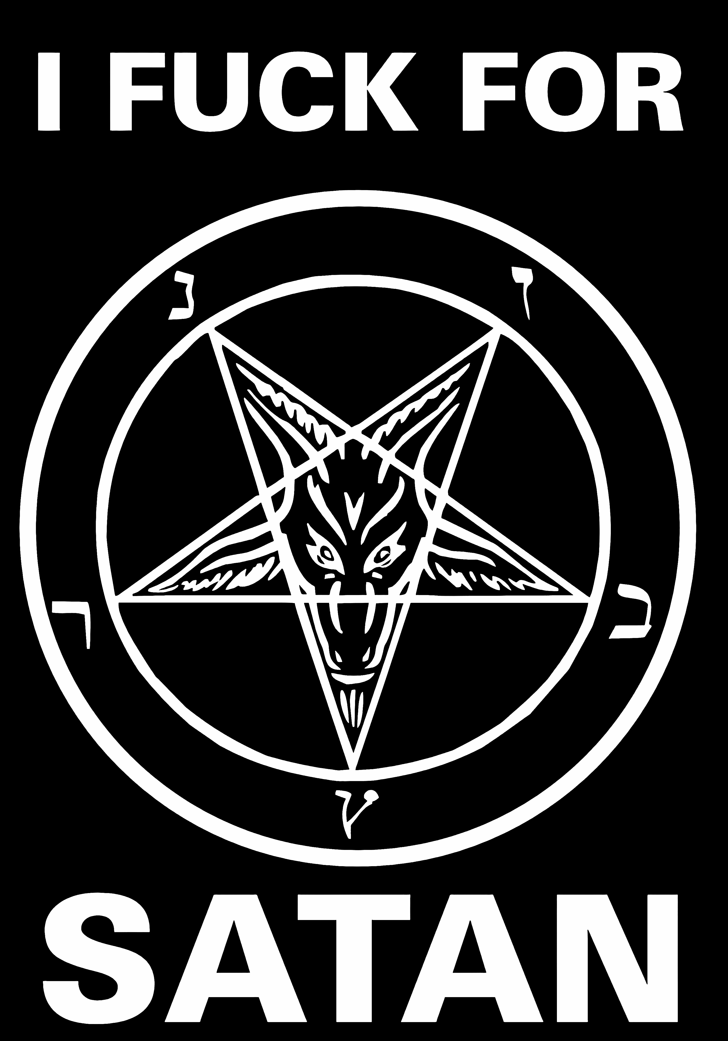 I fuck for satan printed designer classic T-shirt-Ranbybox